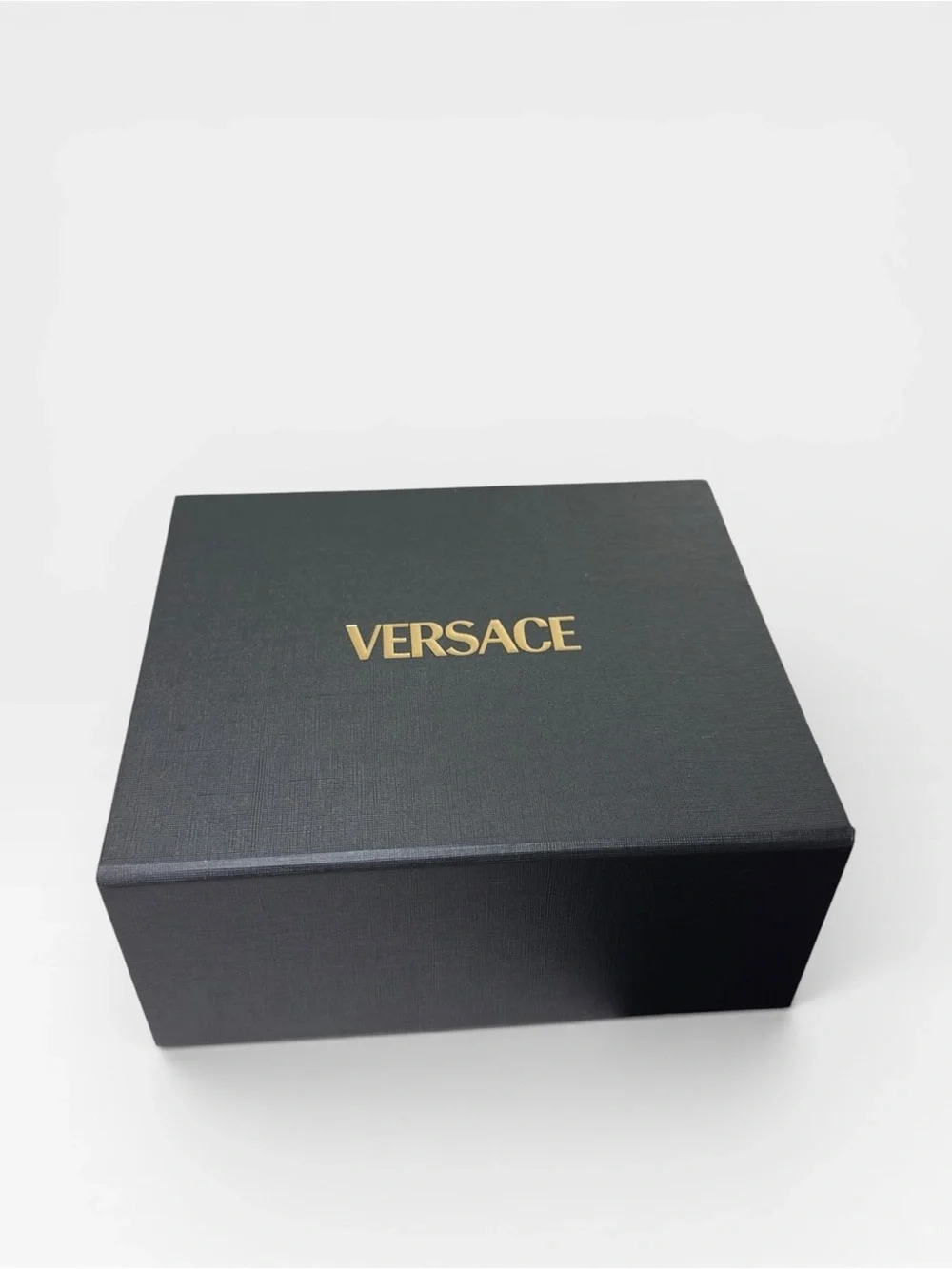 NWT VERSACE ICON Pet Collar White Leather w/ Gold 24in Length WITH BOX